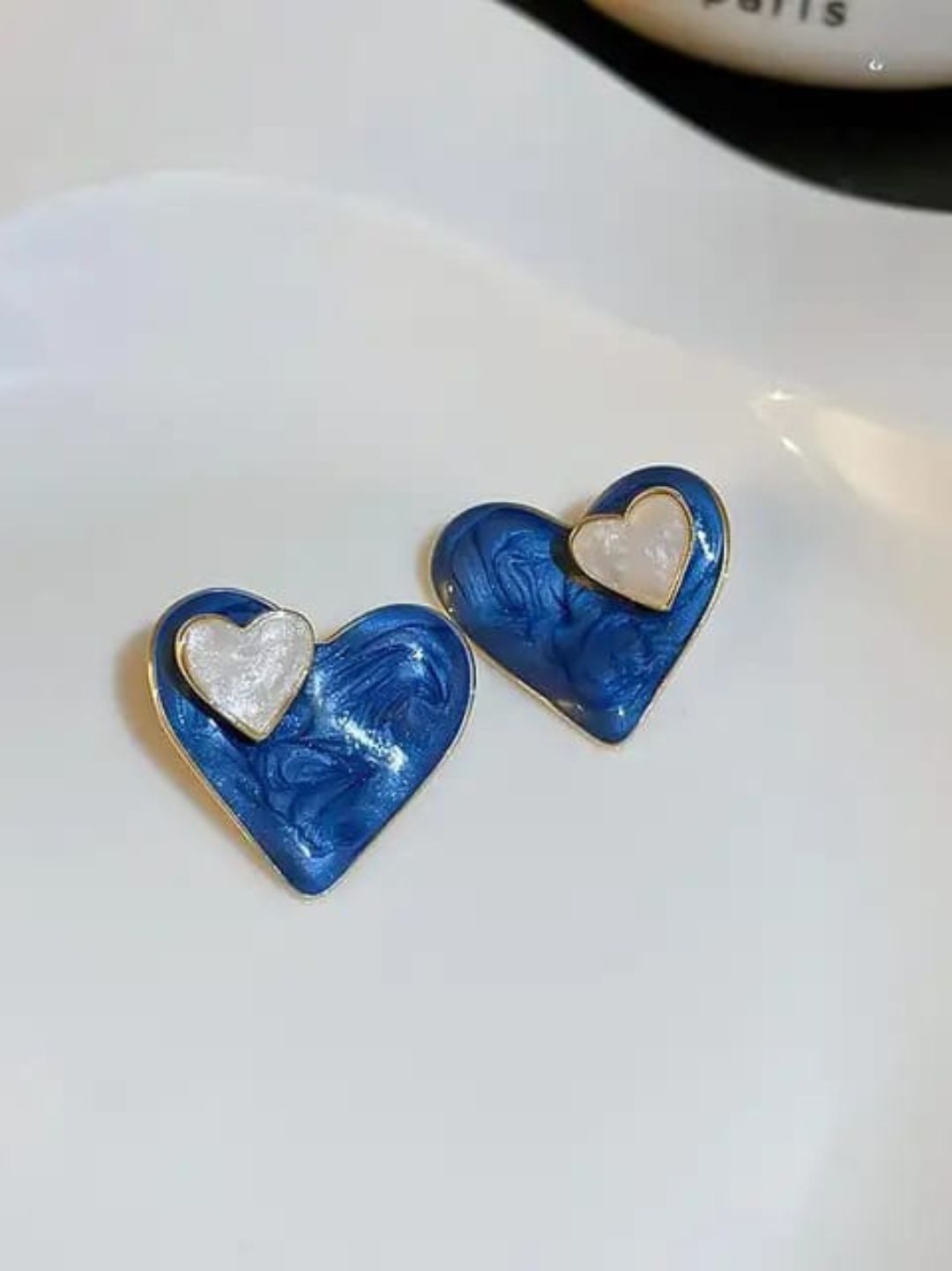 BLUE HEART EARRINGS