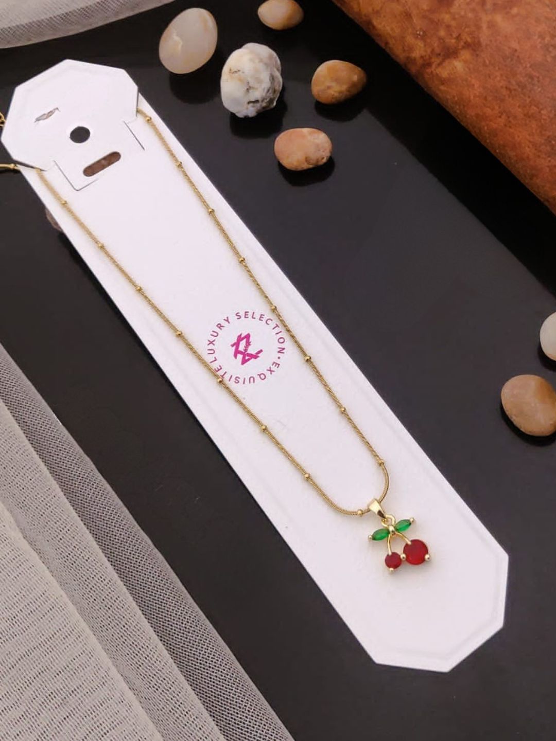 CHERRY BLOOM PENDANT NECKLACE