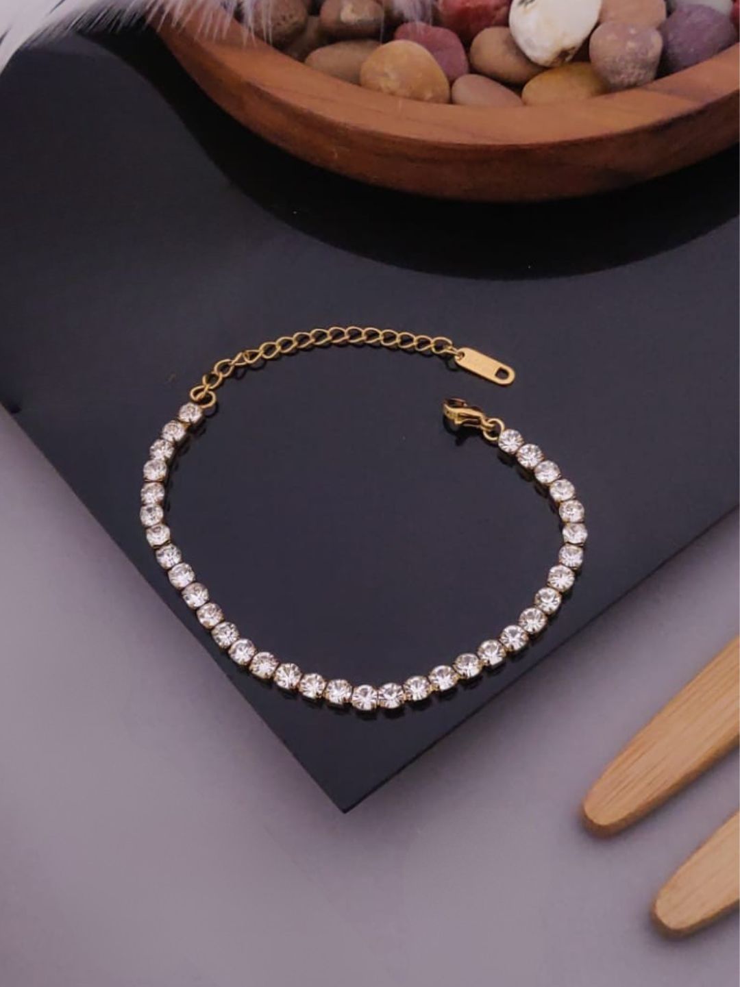 GLAM CZ TENNIS CHAIN BRACELET