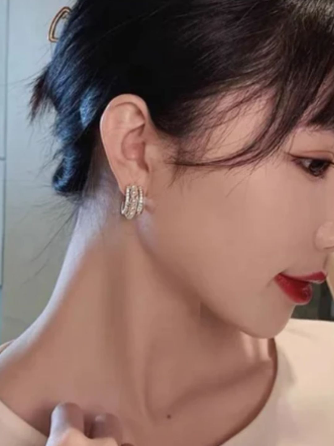 PEARL HOOP EARRINGS