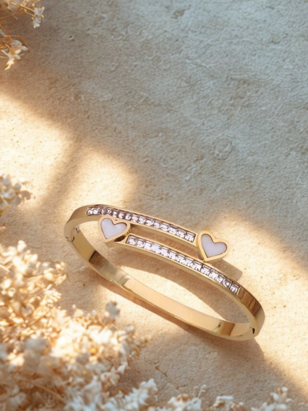 DUAL HEART GOLD BRACELET