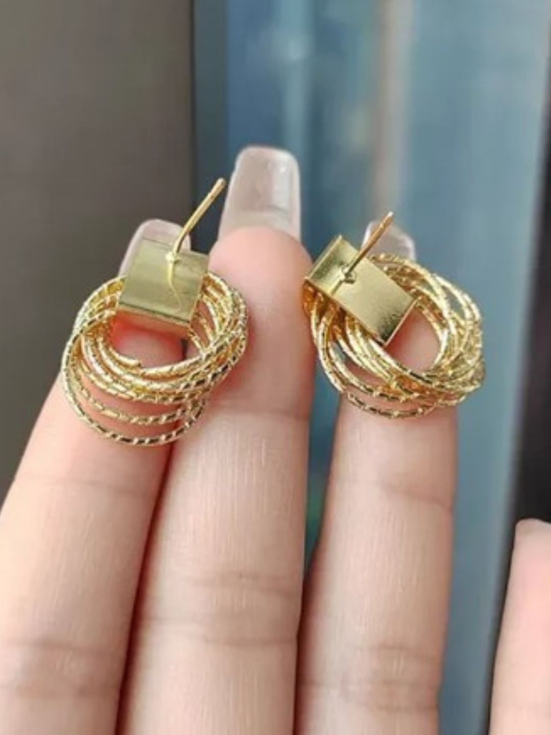 BLING CIRCULAR RING EARRINGS
