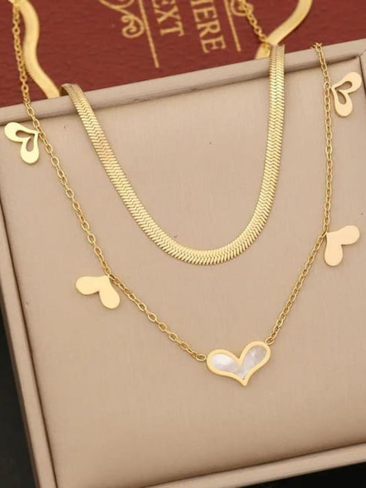 LAYERED HEART PENDANT