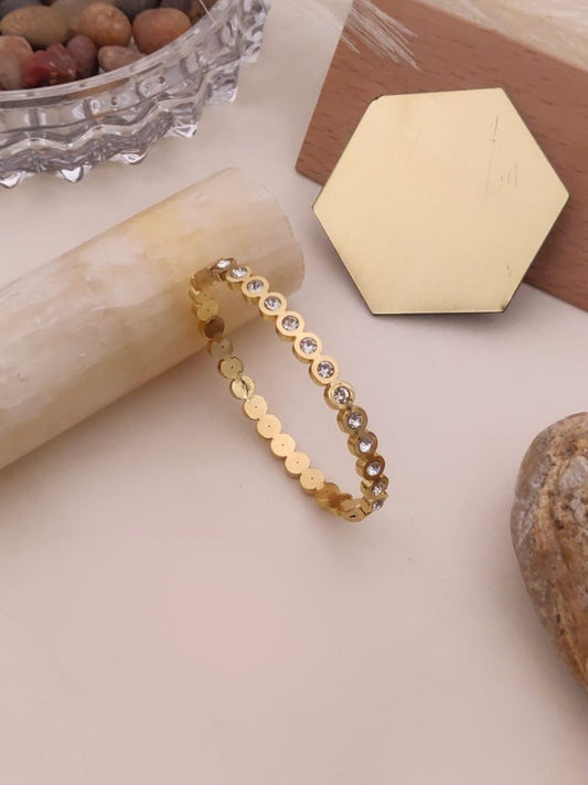 GLIMMER DOT LINK GOLD BRACELET