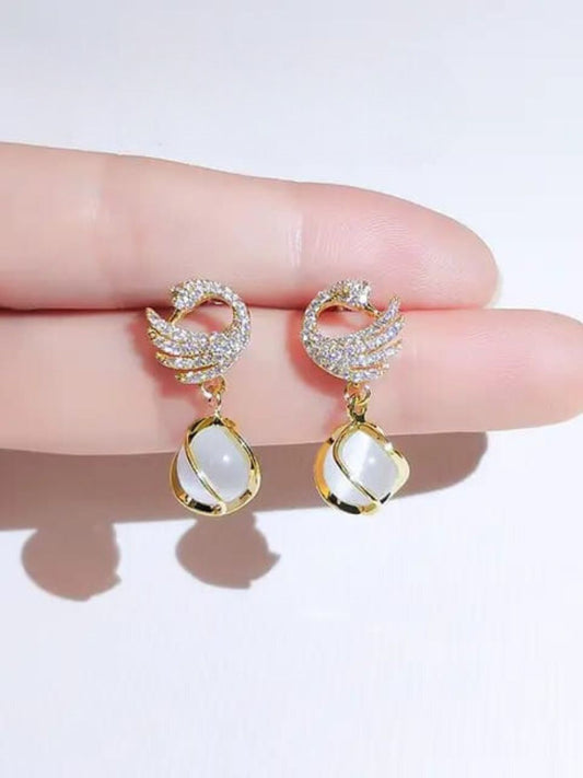 SWAN PEARL EARRINGS