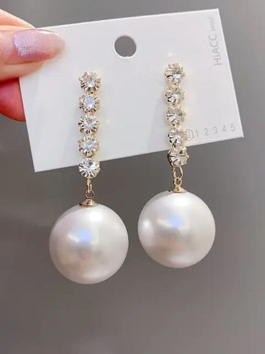 CRYSTAL PEARL DROP EARRINGS