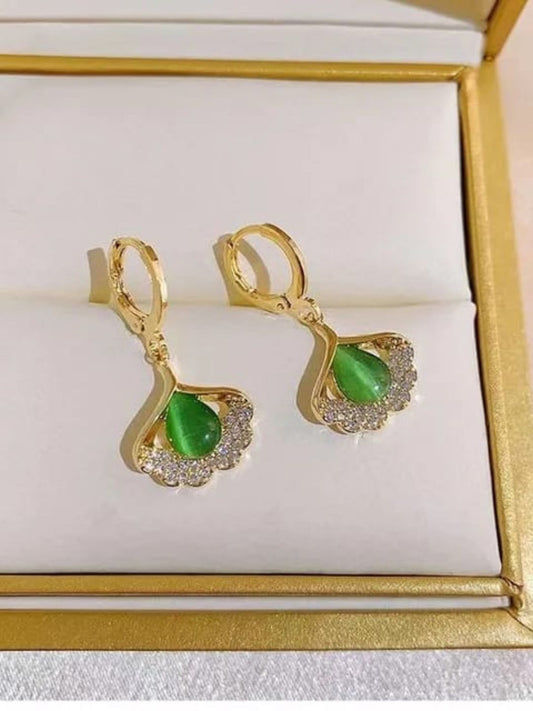GREEN DROP ELEGANCE EARRINGS