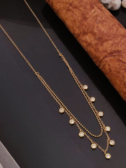 GLEAMING DROPS LAYERED NECKLACE