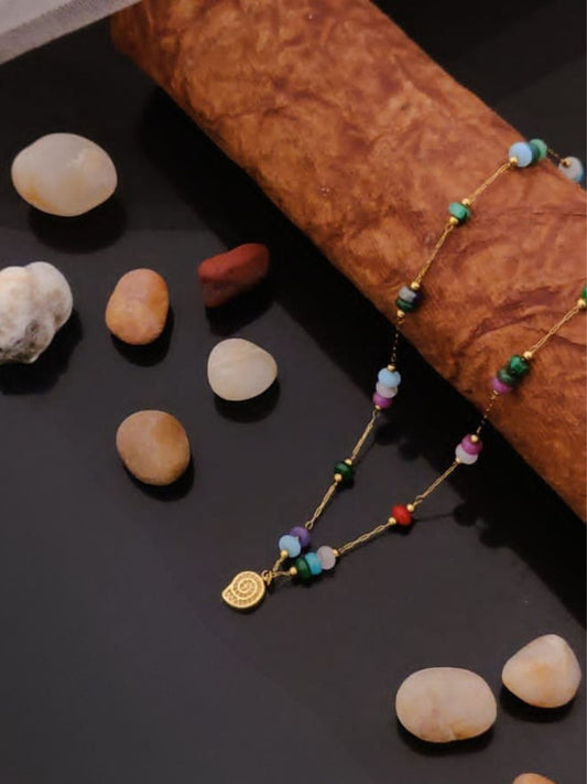 BOHO SHELL BEAD NECKLACE
