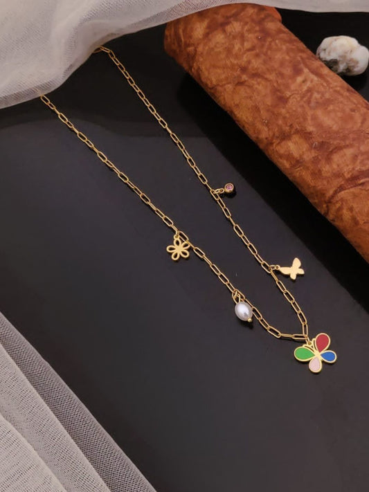 RAINBOW BUTTERFLY NECKLACE