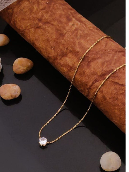 CRYSTAL CHARM SOLITAIRE NECKLACE