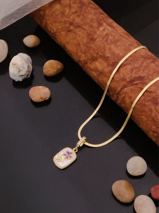 BLOOMING GRACE FLORAL ENAMEL NECKLACE
