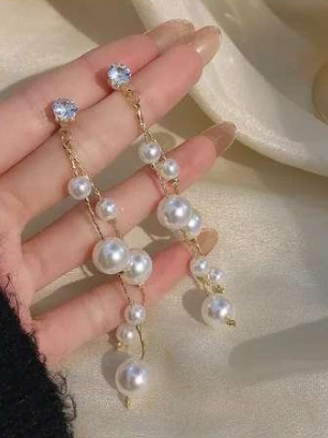 PEARL TREE DROP EARRINGS