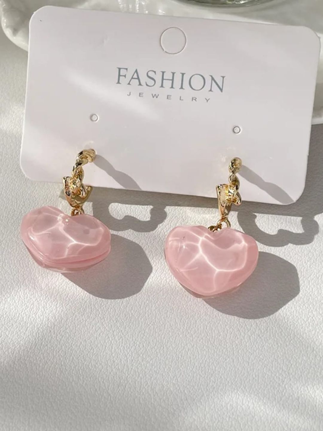 HEART PINK DANGLERS