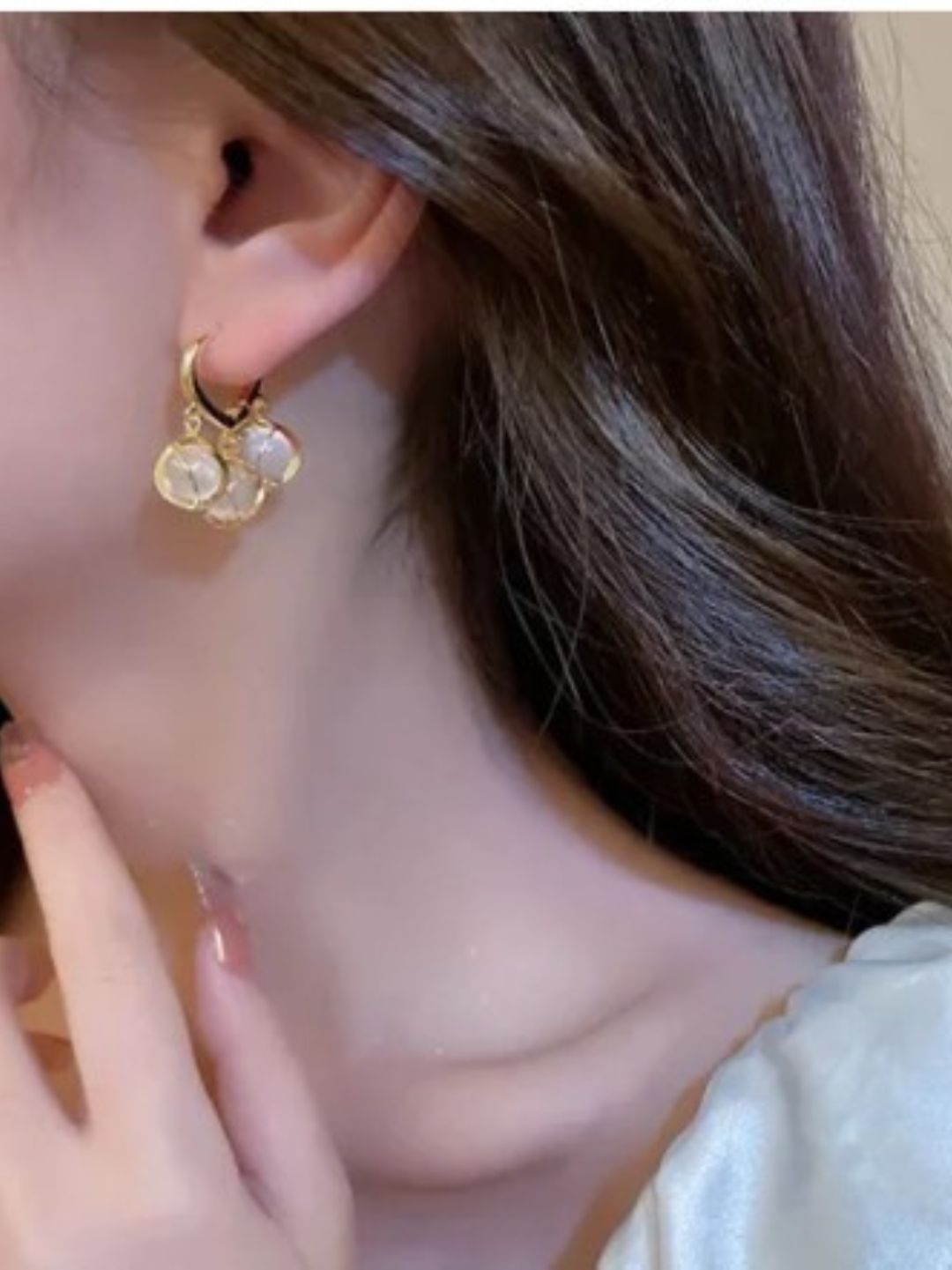 CRYSTAL HOOP EARRINGS