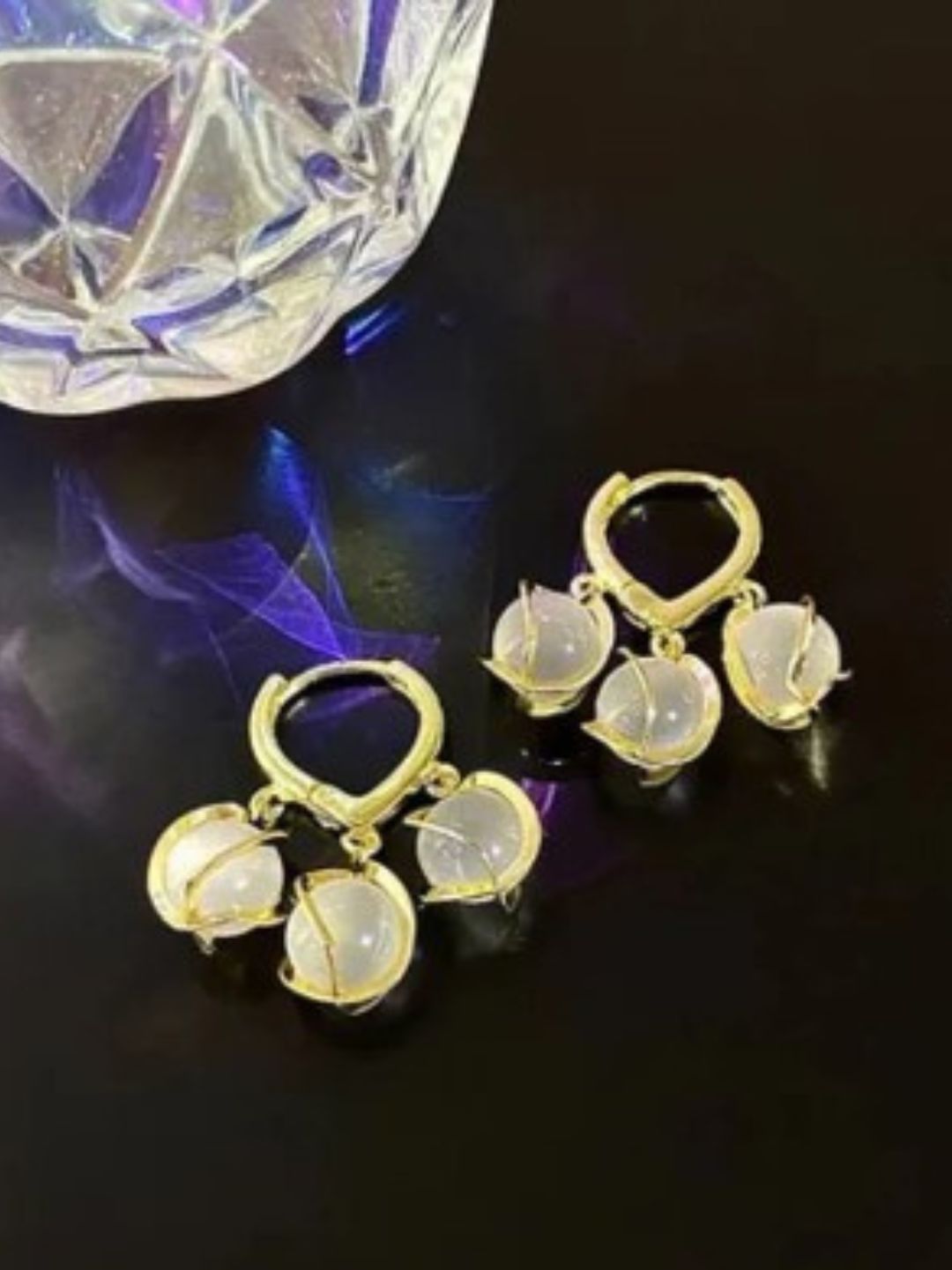 CRYSTAL HOOP EARRINGS