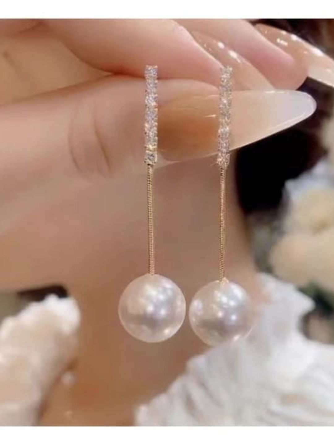 BLINGY PEARL EARRINGS